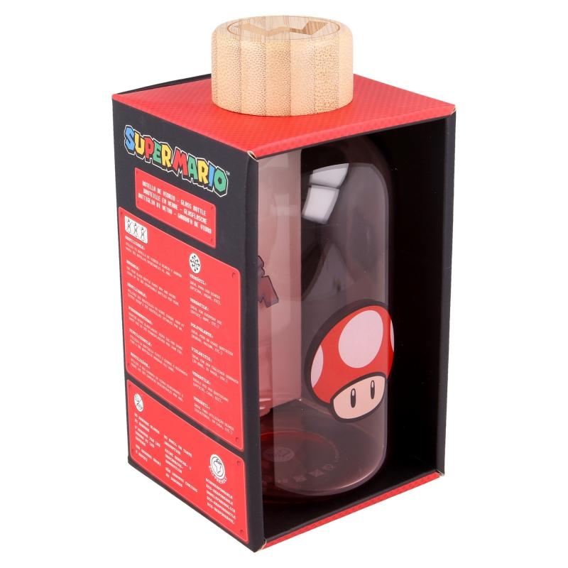 SKLENĚNÁ LÁHEV NA PITÍ SUPER MARIO, uni