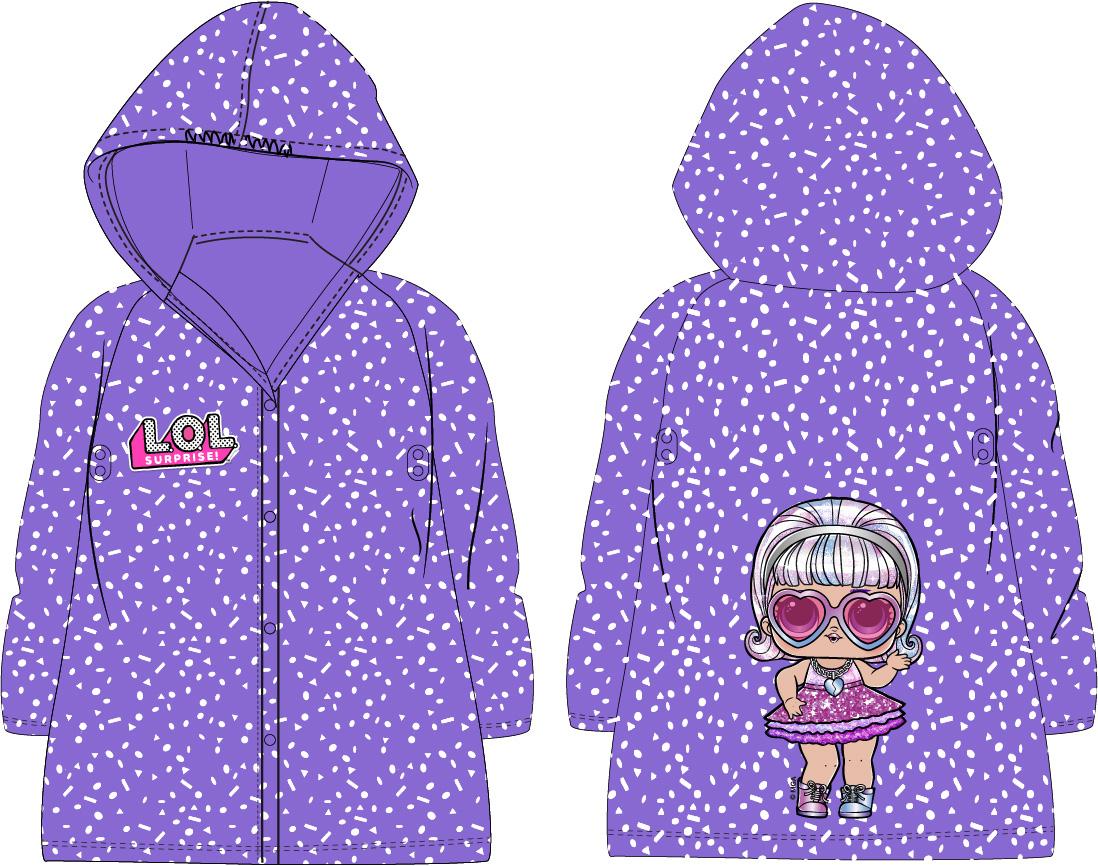 EPLUSM Pláštěnka L.O.L. fialová, vel. 116/122