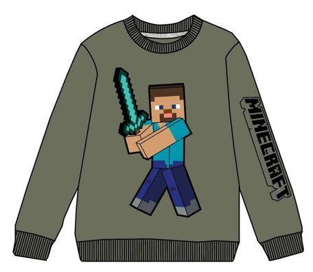 OFICIÁLNÍ LICENCE Mikina MINECRAFT tm. zelená, vel. 128