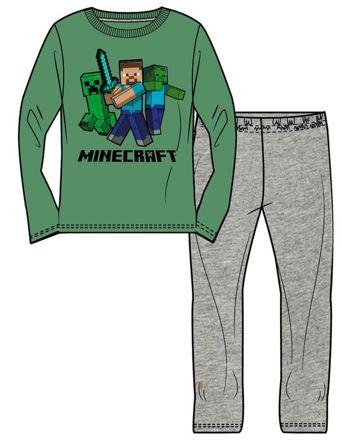 FASHION UK Pyžamo MINECRAFT zelenošedé, vel. 116
