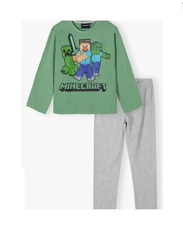 FASHION UK Pyžamo MINECRAFT zelenošedé, vel. 128