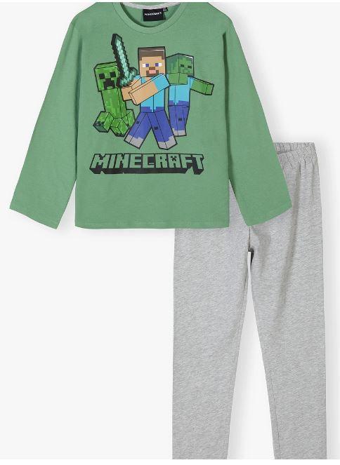 FASHION UK Pyžamo MINECRAFT zelenošedé, vel. 128