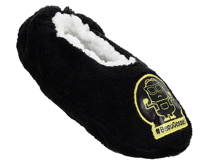 SUN CITY Bačkory MIMONI chlupaté černé, vel. 27/28