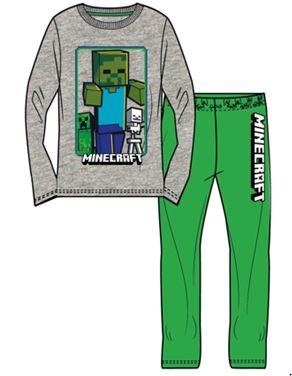 FASHION UK Pyžamo MINECRAFT šedozelené, vel. 146