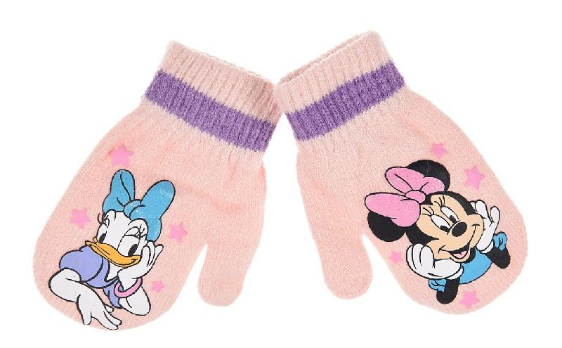 SUN CITY Palcové úpletové rukavice MINNIE baby růžové
