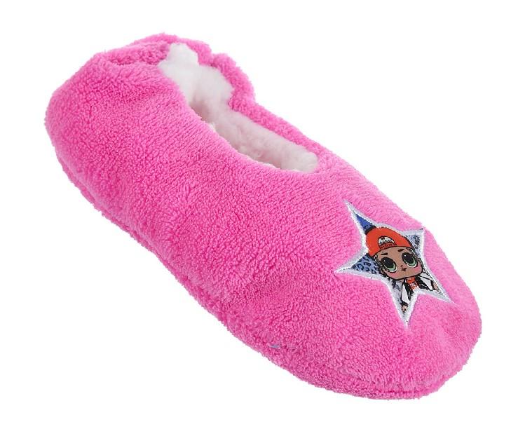 SUN CITY Bačkory L.O.L. chlupaté růžové, vel. 27/28