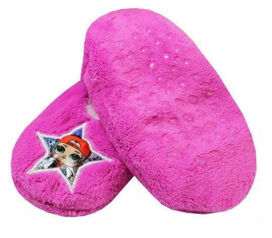 SUN CITY Bačkory L.O.L. chlupaté růžové, vel. 31/32