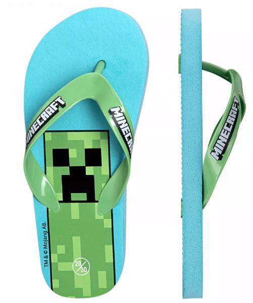 FASHION UK Žabky MINECRAFT modré, 35/36