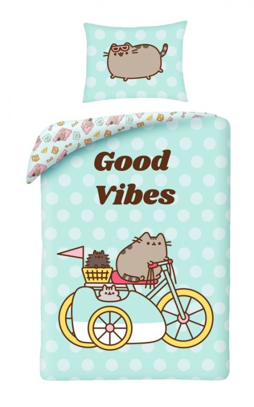 HALANTEX Povlečení Pusheen Good Vibes Bavlna, 140/200, 70/90 cm