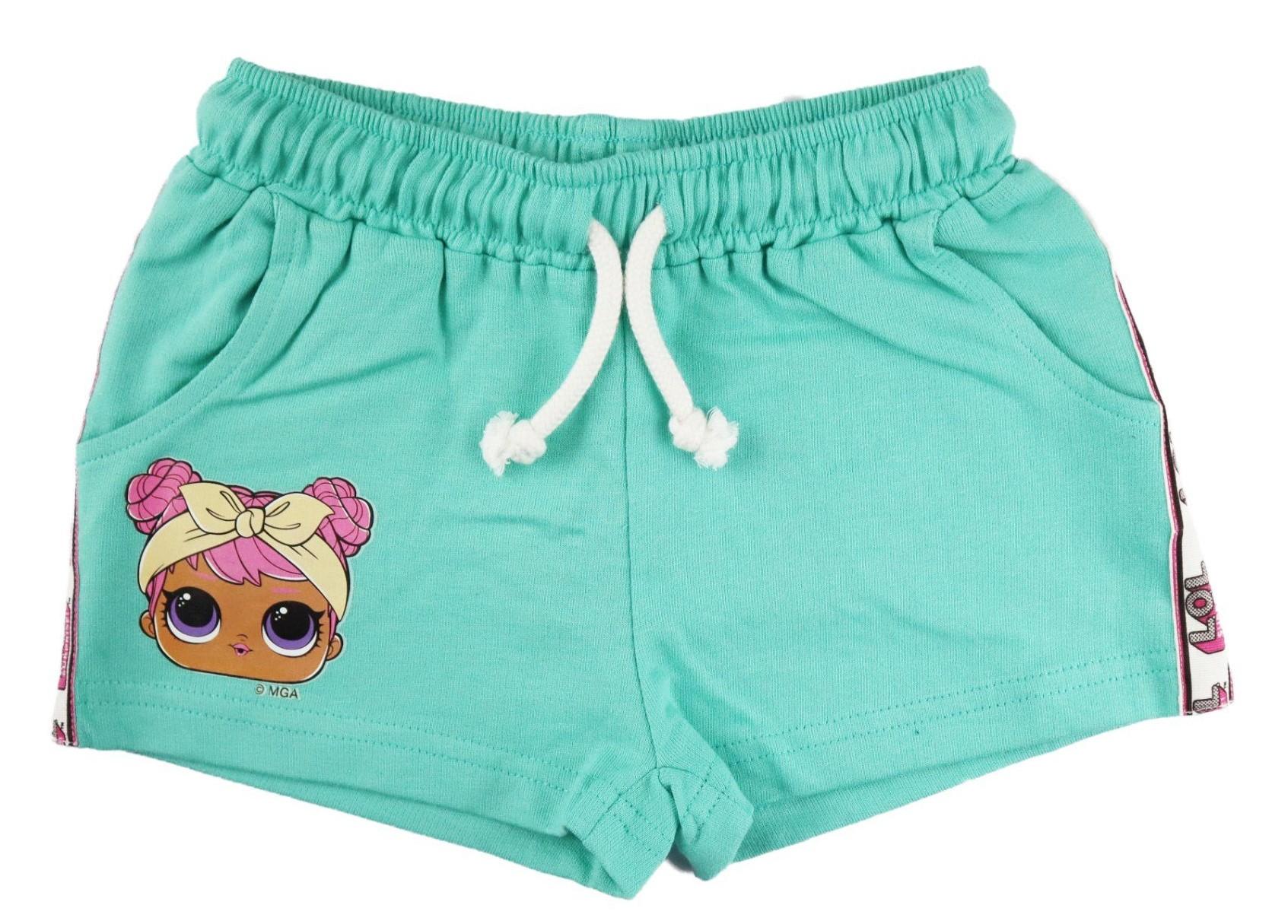 SUN CITY Šortky L.O.L. tyrkysové dívčí, vel. 110