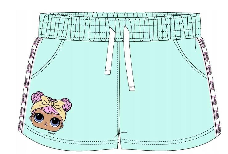 SUN CITY Šortky L.O.L. tyrkysové dívčí, vel. 110