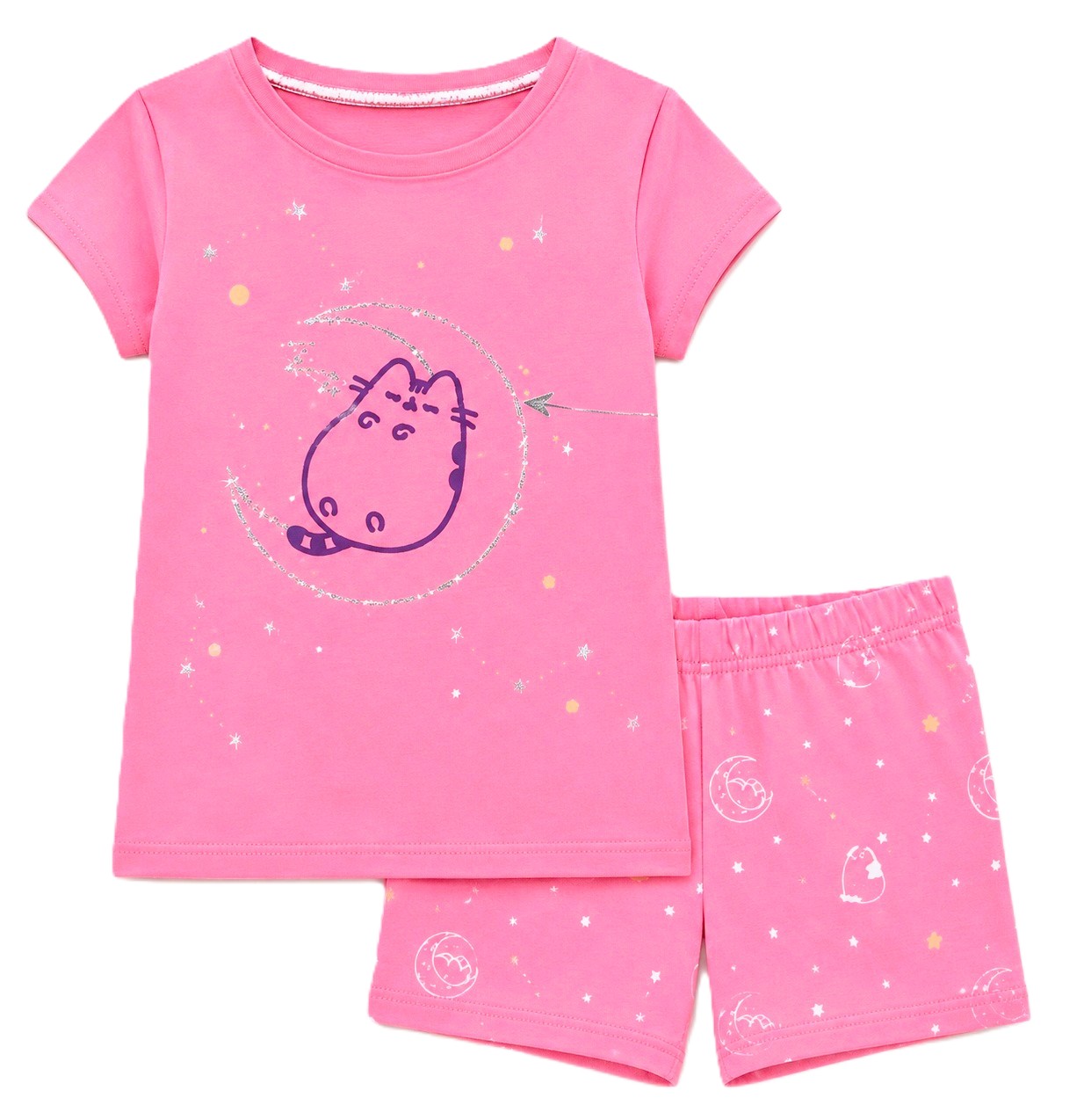 FASHION UK Pyžamo PUSHEEN krátké růžové, vel. 110
