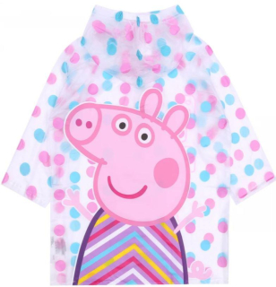 EPLUSM Pláštěnka PEPPA PIG dívčí průhledná transparentní, vel. 110/116