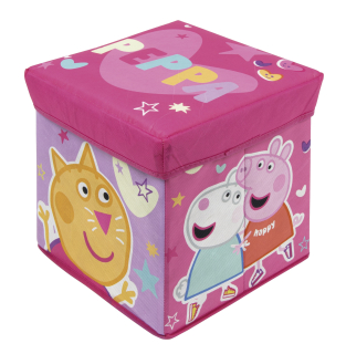 ARDITEX Taburet PEPPA PIG s úložným prostorem růžový 30x30x30