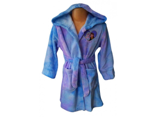 EPLUSM Župan FROZEN coral fleece modrofialový, vel. 98 