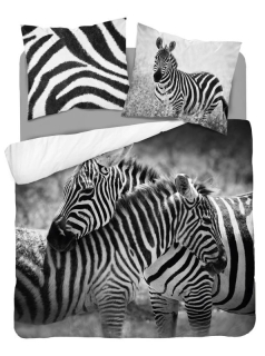 DETEXPOL Francouzské povlečení Zebra Bavlna, 220/200, 2x70/80 cm
