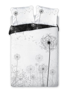 FARO Povlečení Pampeliška černobílé Bavlna, 140/200, 70/90 cm