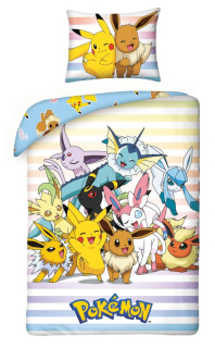 HALANTEX Povlečení Pokémon parta  Bavlna, 140/200, 70/90 cm