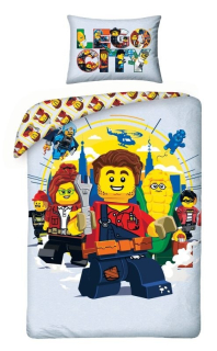 HALANTEX Povlečení Lego City grey, 140/200, 70/90 cm