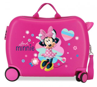 JOUMMABAGS Dětský kufřík odrážedlo na kolečkách Minnie Love MAXI 50 x 38 x 20