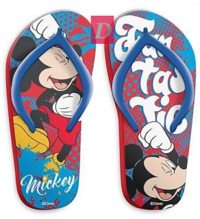 Žabky MICKEY červenomodré