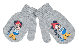 SUN CITY Palcové úpletové rukavice MICKEY baby šedé