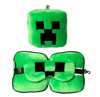 PUCKATOR Cestovní polštářek s maskou na oči MINECRAFT 