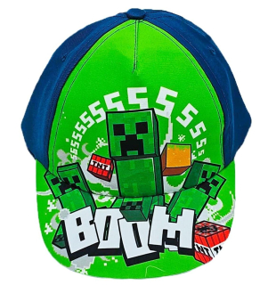 FASHION UK Kšiltovka MINECRAFT Boom tm. modrá, vel. 54