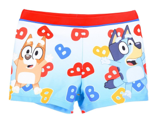 OFICIÁLNÍ LICENCE Plavky BLUEY boxerky červený lem, vel. 104