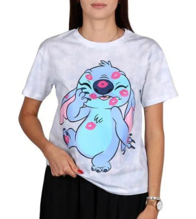 Dámské tričko LILO A STITCH růžové, vel. M
