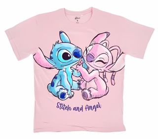 Dámské tričko LILO A STITCH růžové, vel. L