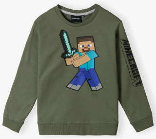 OFICIÁLNÍ LICENCE Mikina MINECRAFT tm. zelená, vel. 152