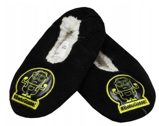 SUN CITY Bačkory MIMONI chlupaté černé, vel. 25/26