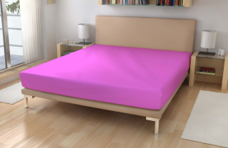 Polášek Jersey prostěradlo  Bavlna 150g/m2, 140/200 Sytě růžová cm