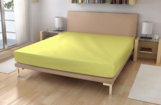 Jersey prostěradlo  do postýlky  Světle žlutá 60/120