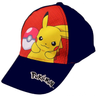 FASHION UK Kšiltovka POKÉMON černočervená, vel. 56