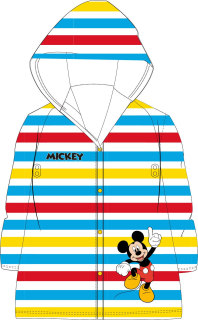 EPLUSM Pláštěnka MICKEY MOUSE proužek, vel. 122/128