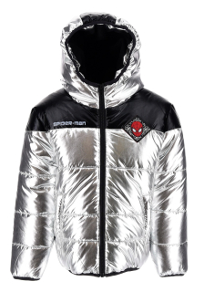 SUN CITY Zimní bunda SPIDERMAN stříbrno - černá vel. 128