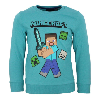 OFICIÁLNÍ LICENCE Mikina MINECRAFT tyrkysová, vel. 152