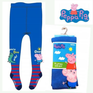 EPLUSM Punčocháče PEPPA PIG GEORGE modré, vel. 98/104