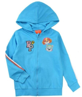 EPLUSM Mikina TLAPKOVÁ PATROLA s kapucí tyrkysová, vel. 98