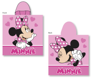 FARO Pončo Minnie srdíčka bavlna, 55/110 cm