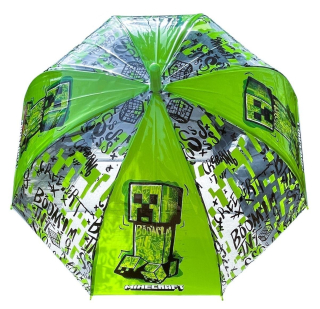 FASHION UK Deštník MINECRAFT průhledný automatický