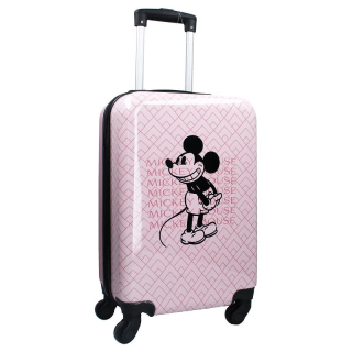VADOBAG Kufr trolley MICKEY skořepinový se zámkem růžový 50 x 32 