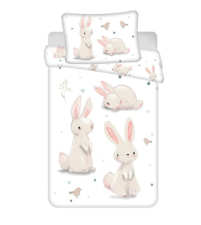 JERRY FABRICS Povlečení do postýlky Králíčci baby Bavlna, 100/135, 40/60 cm