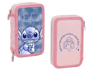 EUROSWAN Penál LILO A STITCH dvoupatrový s výbavou 