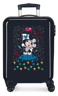 JOUMMABAGS Cestovní kufr Mickey On the Moon se zámkem 55 x 38 x 20