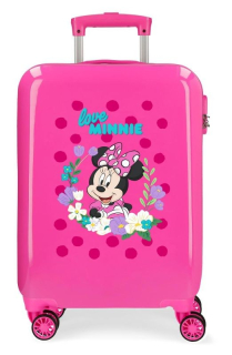JOUMMABAGS Cestovní kufr Minnie Golden Days Pink se zámkem 55 x 38 x 20