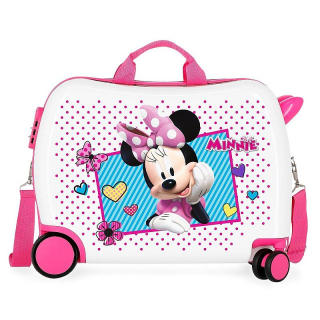 JOUMMABAGS Dětský kufřík odrážedlo na kolečkách Minnie Joy MAXI 50 x 38 x 20
