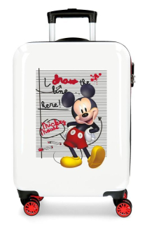 JOUMMABAGS Cestovní kufr Mickey Draw the Line skořepinový se zámkem 55 x 38 x 20